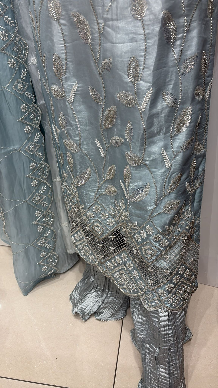 390B - EMBROIDERED & EMBELLISHED SILK SUIT