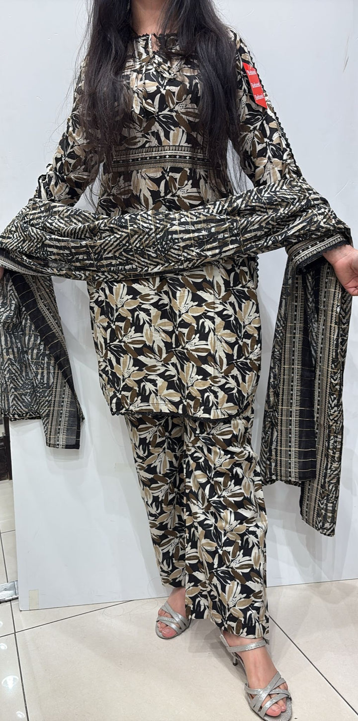 NL03 - Lawn Print 3 Piece Suit