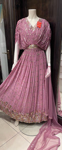 EMBROIDERED CHIFFON LENGHA CHOLI 0212C