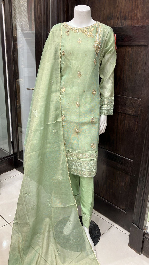 EMBROIDERED 3 PIECE SUIT 238B