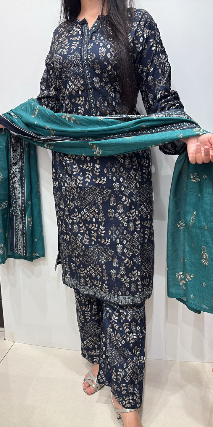 NC04 - Lawn Print 3 Piece Suit