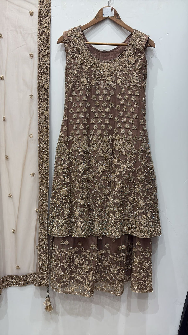 7005C- EMBROIDERED & EMBELLISHED SHARARA SUIT