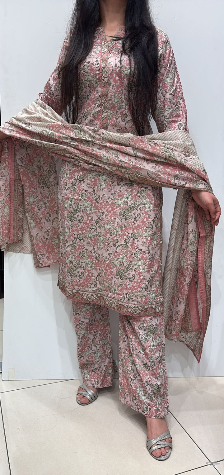 NL01 - Lawn Print 3 Piece Suit