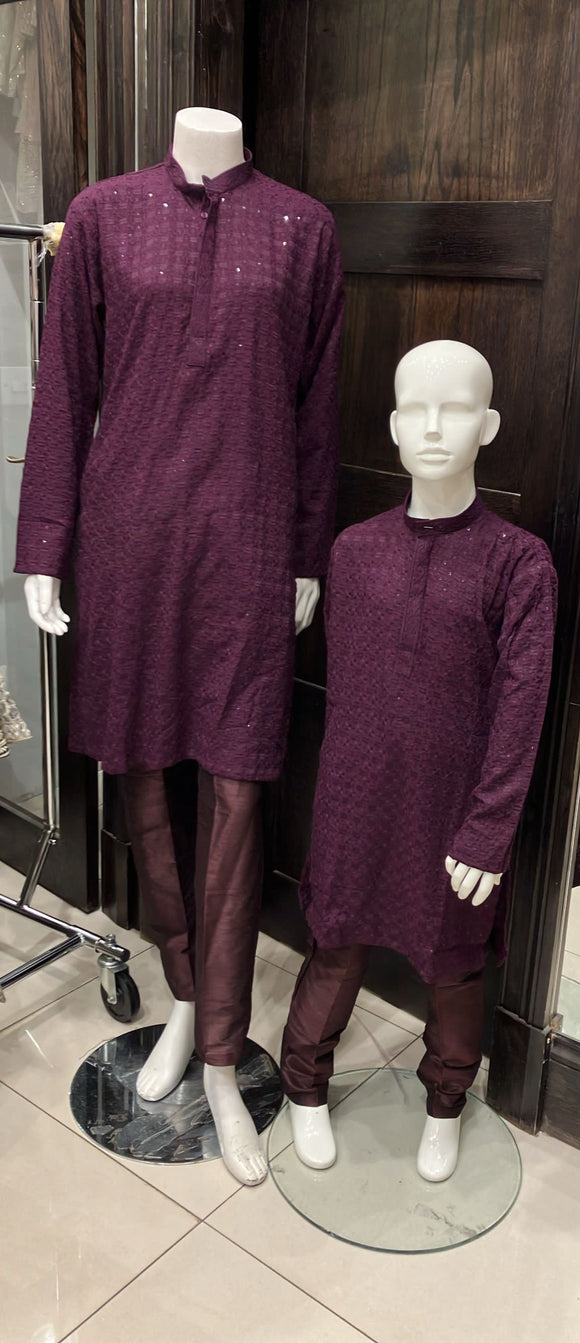 PLUM CHIKANKARI 2PC SET CM376