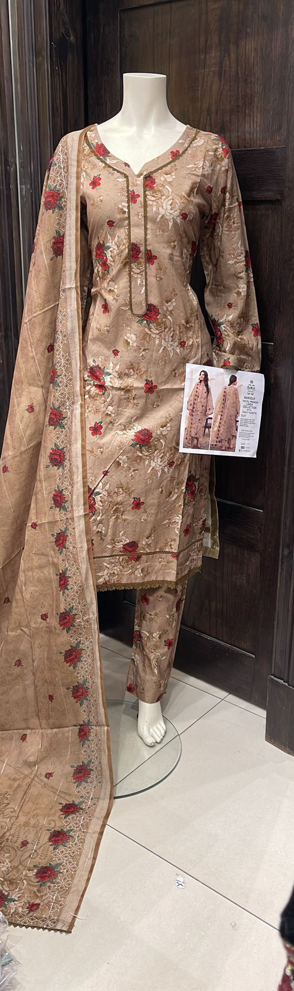 LINEN PRINT 3 PIECE SUIT BR02