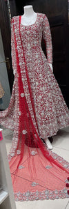 Heavily Hand Embroidered & Embellished Bridal dress MTO B0014