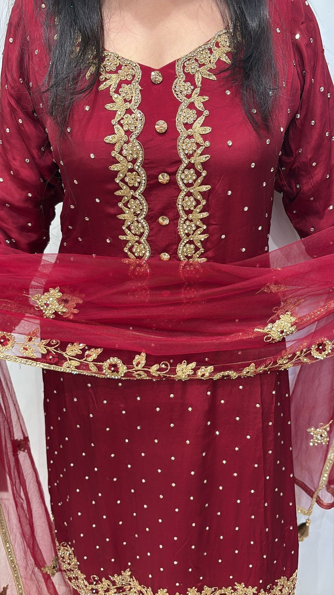 0142H- GEORGETTE FARSHI PALAZZO SUIT