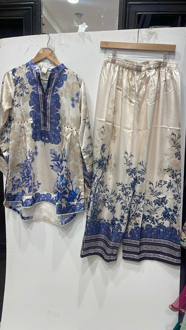 ZC06- SILK PRINT CO-ORD 2 PIECE SUT