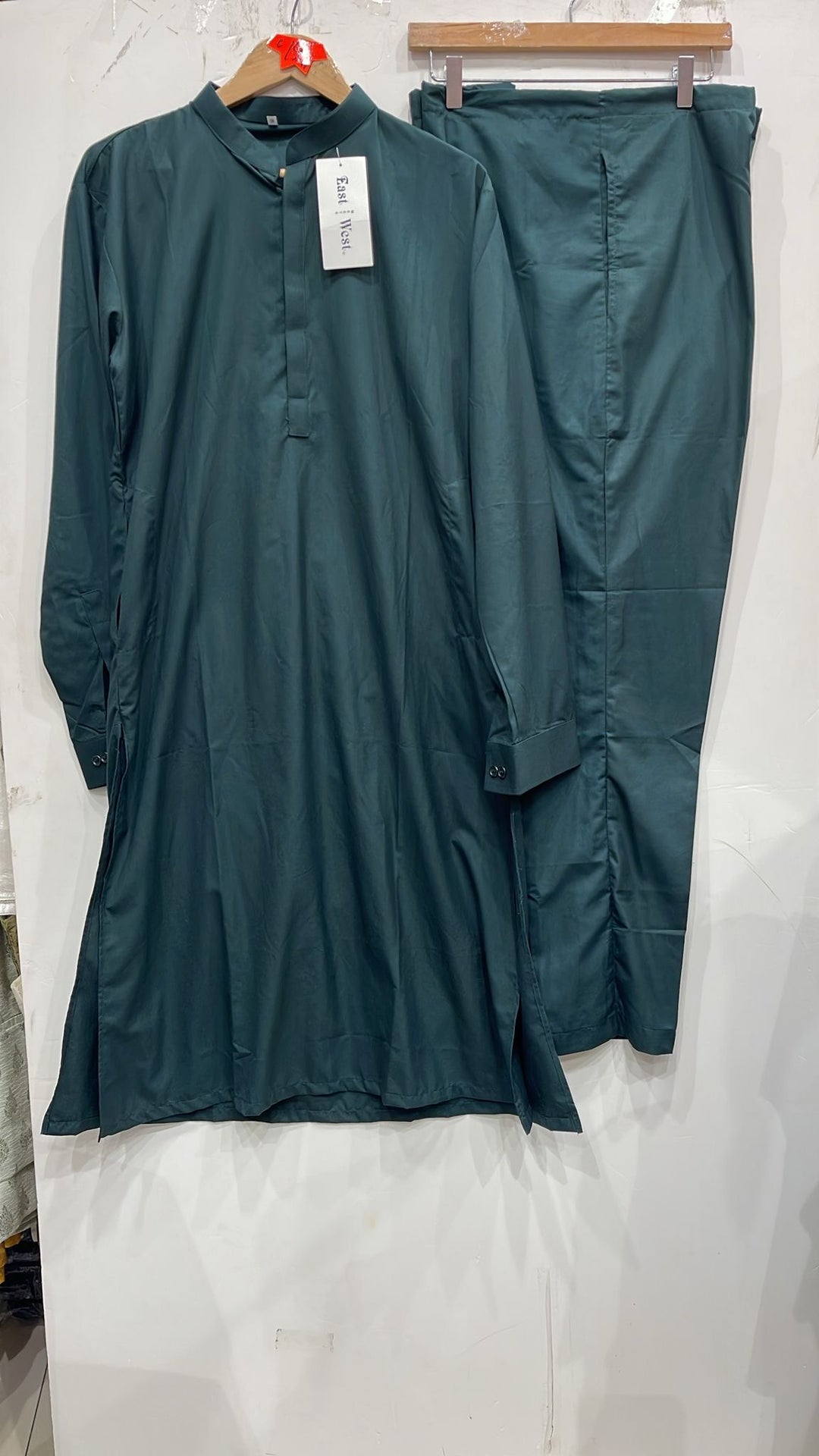 MN21A Men's Teal Green traditional Kameez set