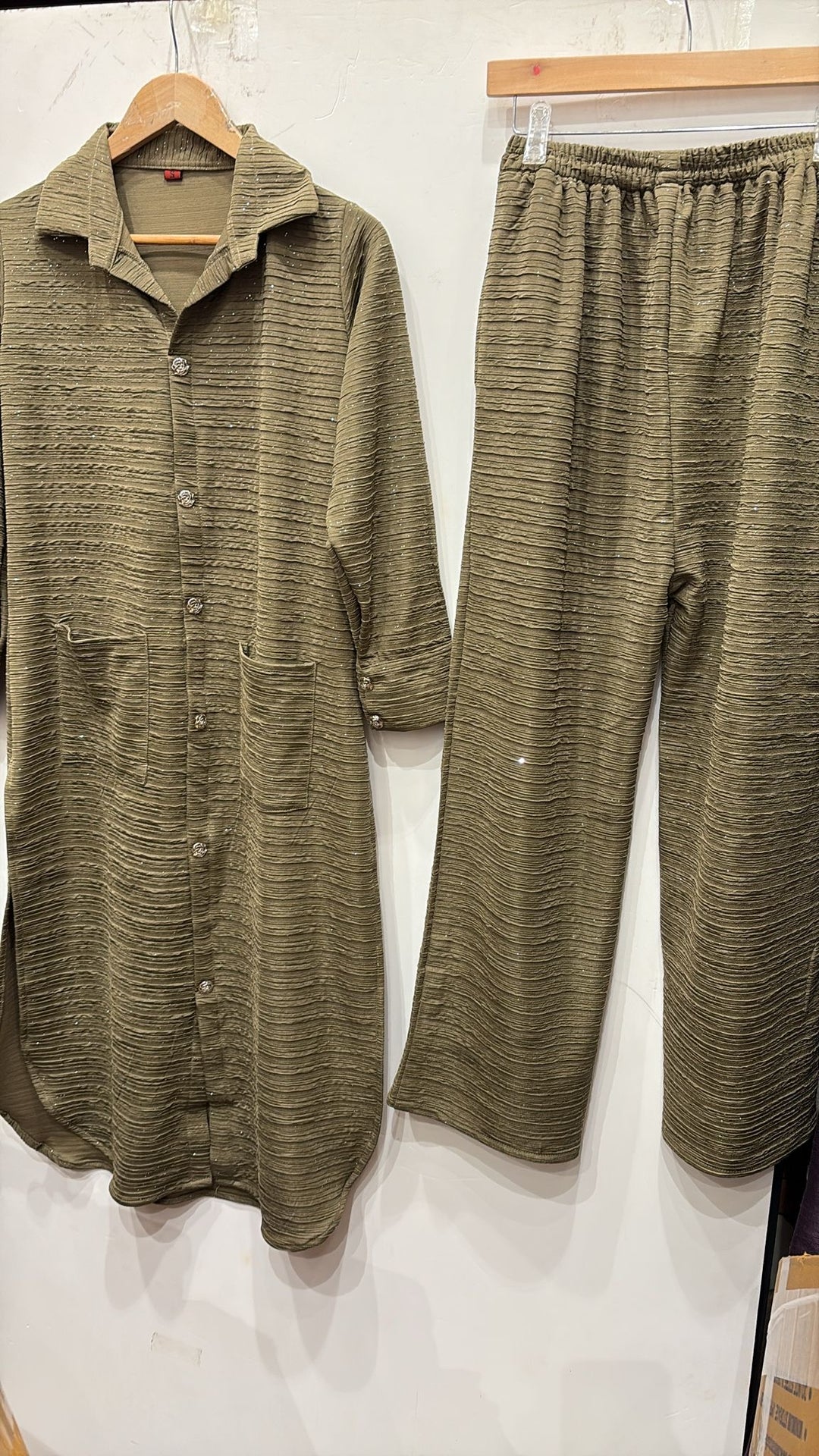 LC06 - LIGHT GREEN WINTER LYCRA CO-ORD SETS