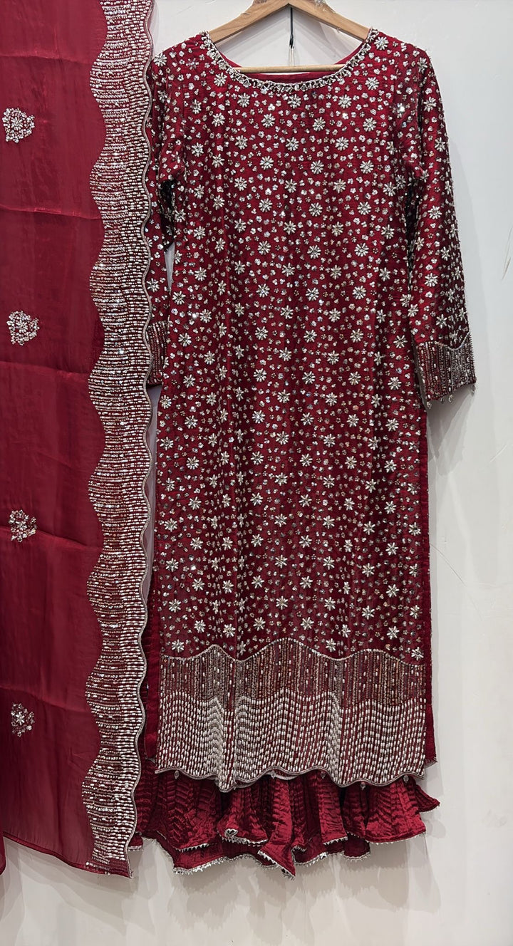 390C - EMBROIDERED & EMBELLISHED SILK SUIT