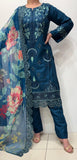 EMBROIDERED LINEN 3 PIECE SUIT 061A