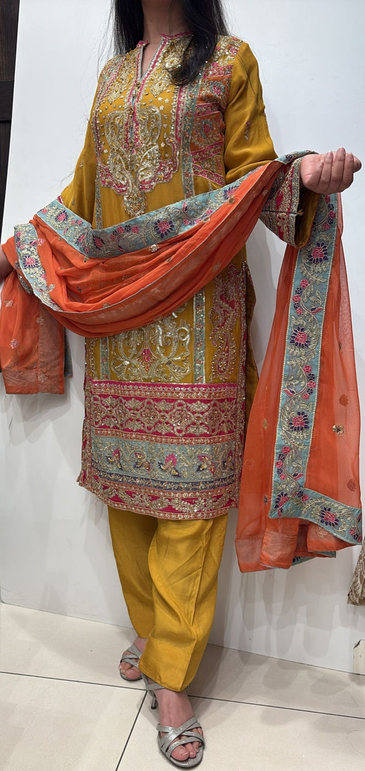 EMBROIDERED 3 PIECE SUIT ADA WORK NM1215