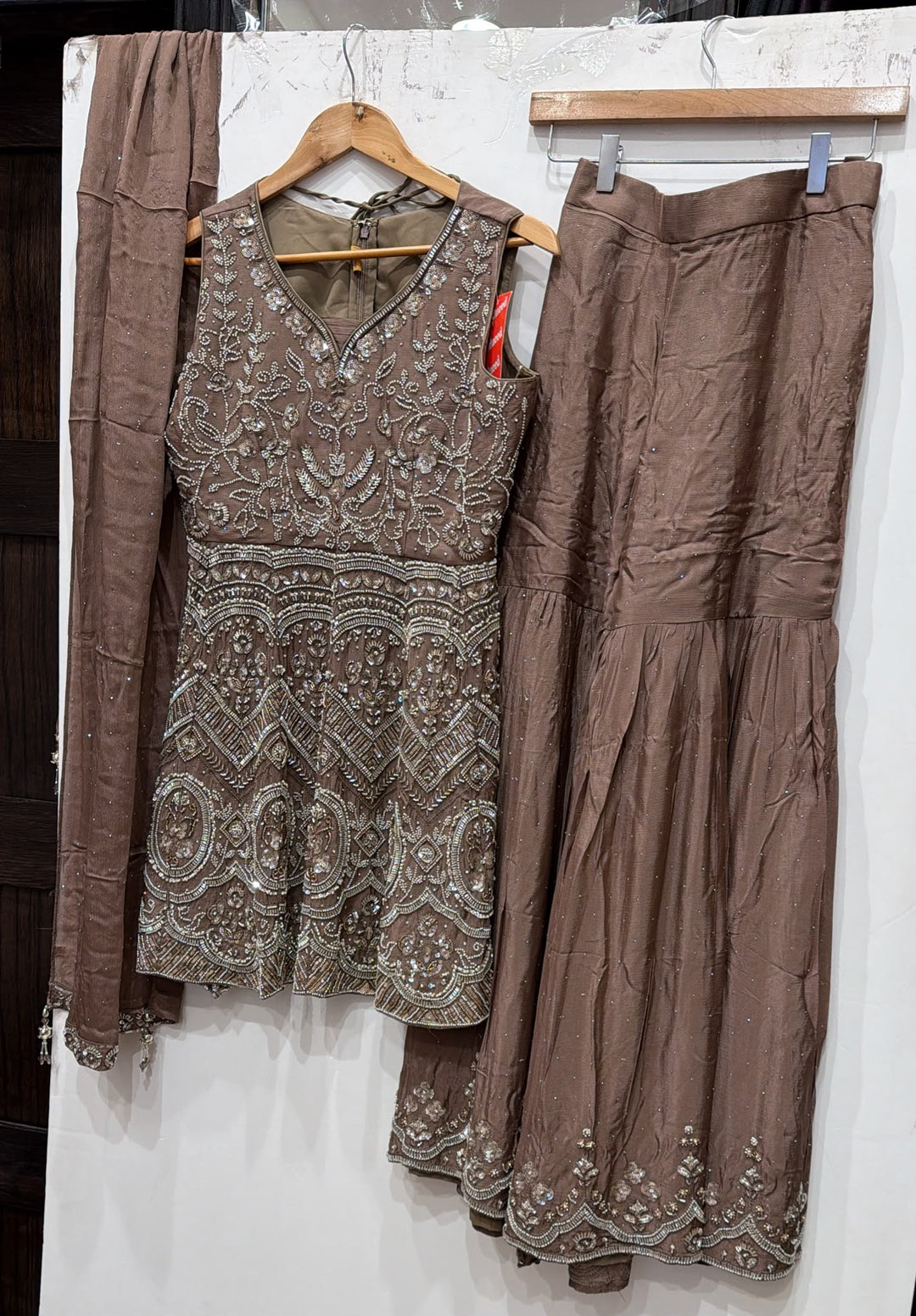 3120C - Girls’ Fawn Embroidered Georgette Sharara dress