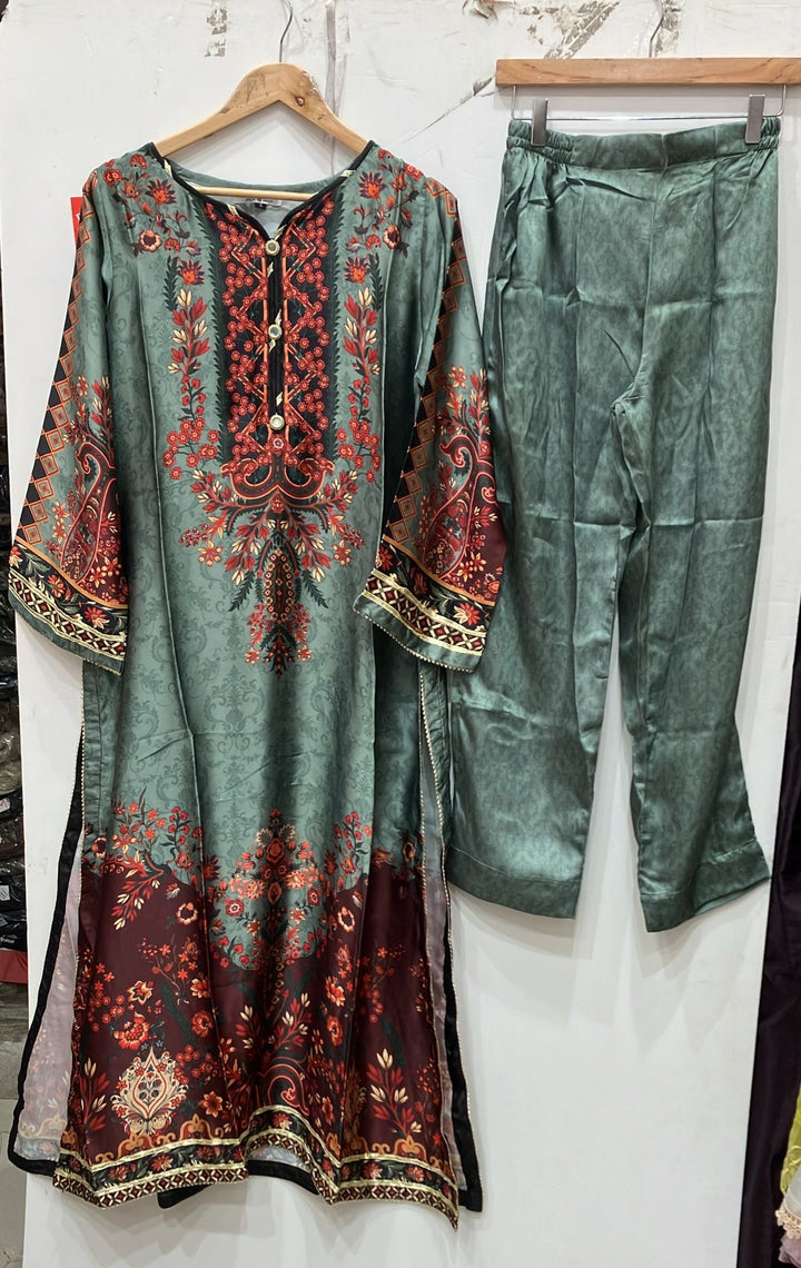 NS02 - Elegant Silk 2-Piece co-ord Pakistani Suit