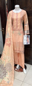 EMBROIDERED LINEN 3 PIECE SUIT MH02