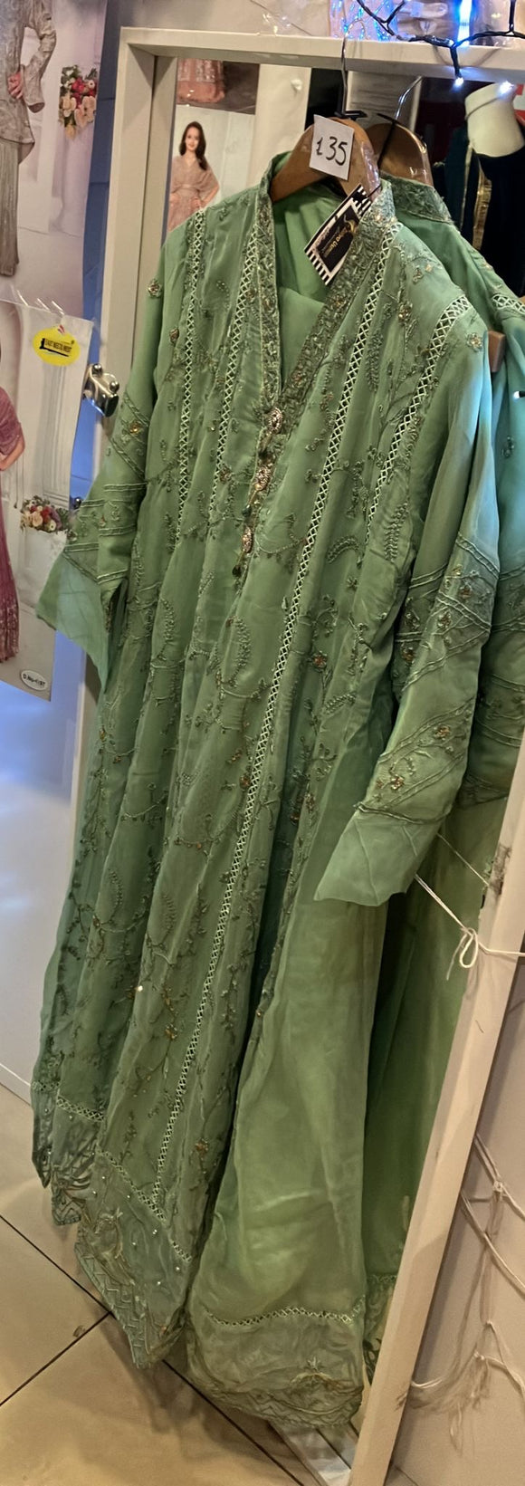 CHIFFON EMBROIDERED 3 PIECE SUIT 213B