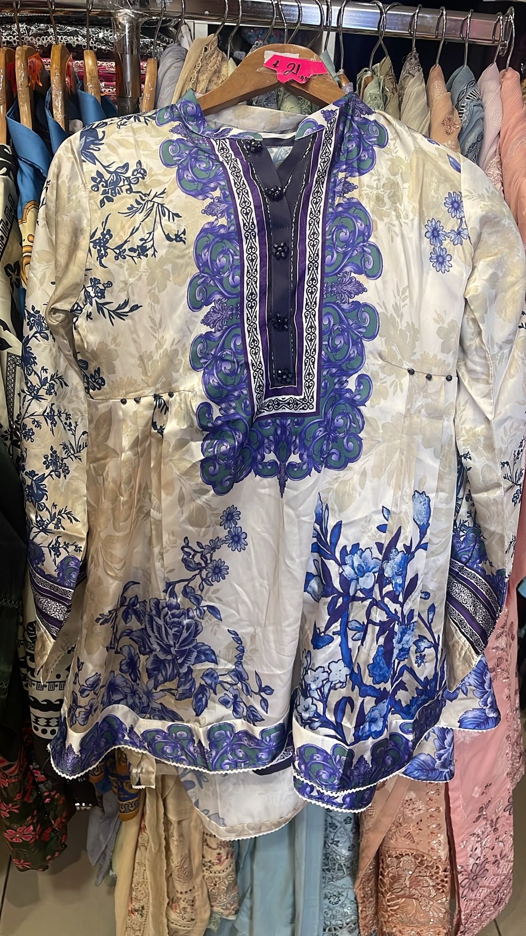 Zc06- SHAMOZ SILK PRINT CO-ORD 2 PIECE