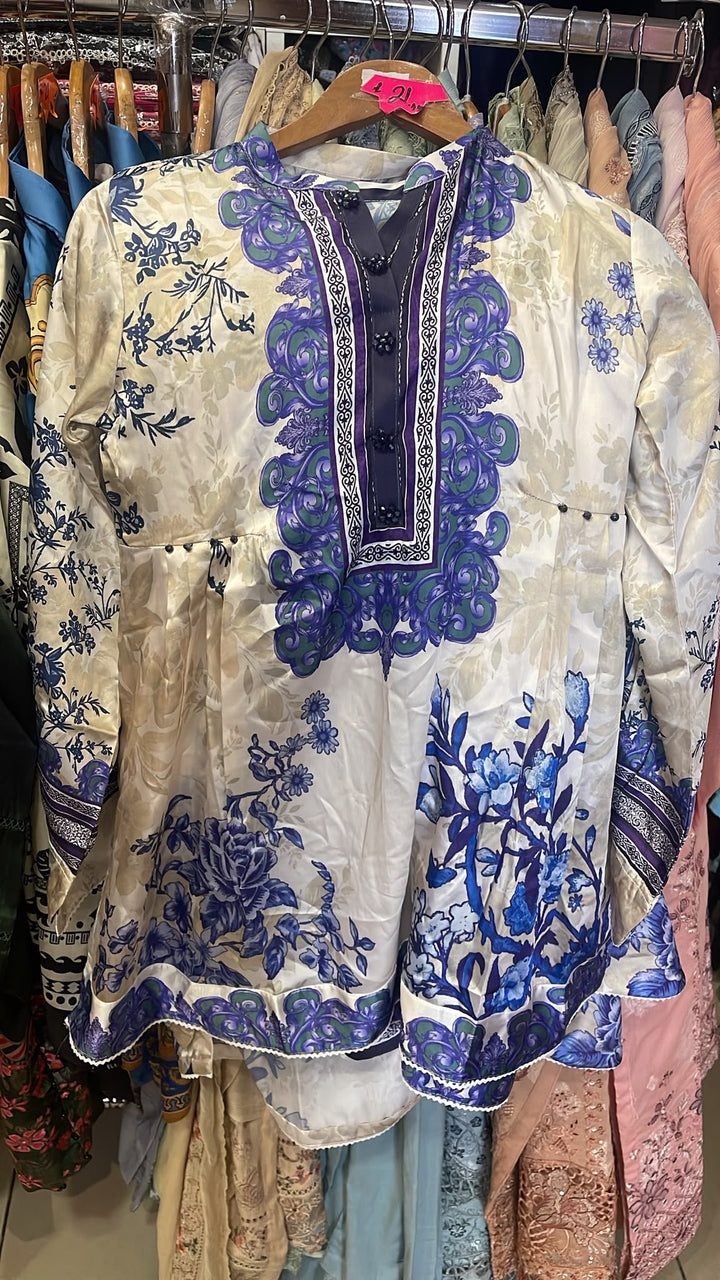 Zc06- SHAMOZ SILK PRINT CO-ORD 2 PIECE