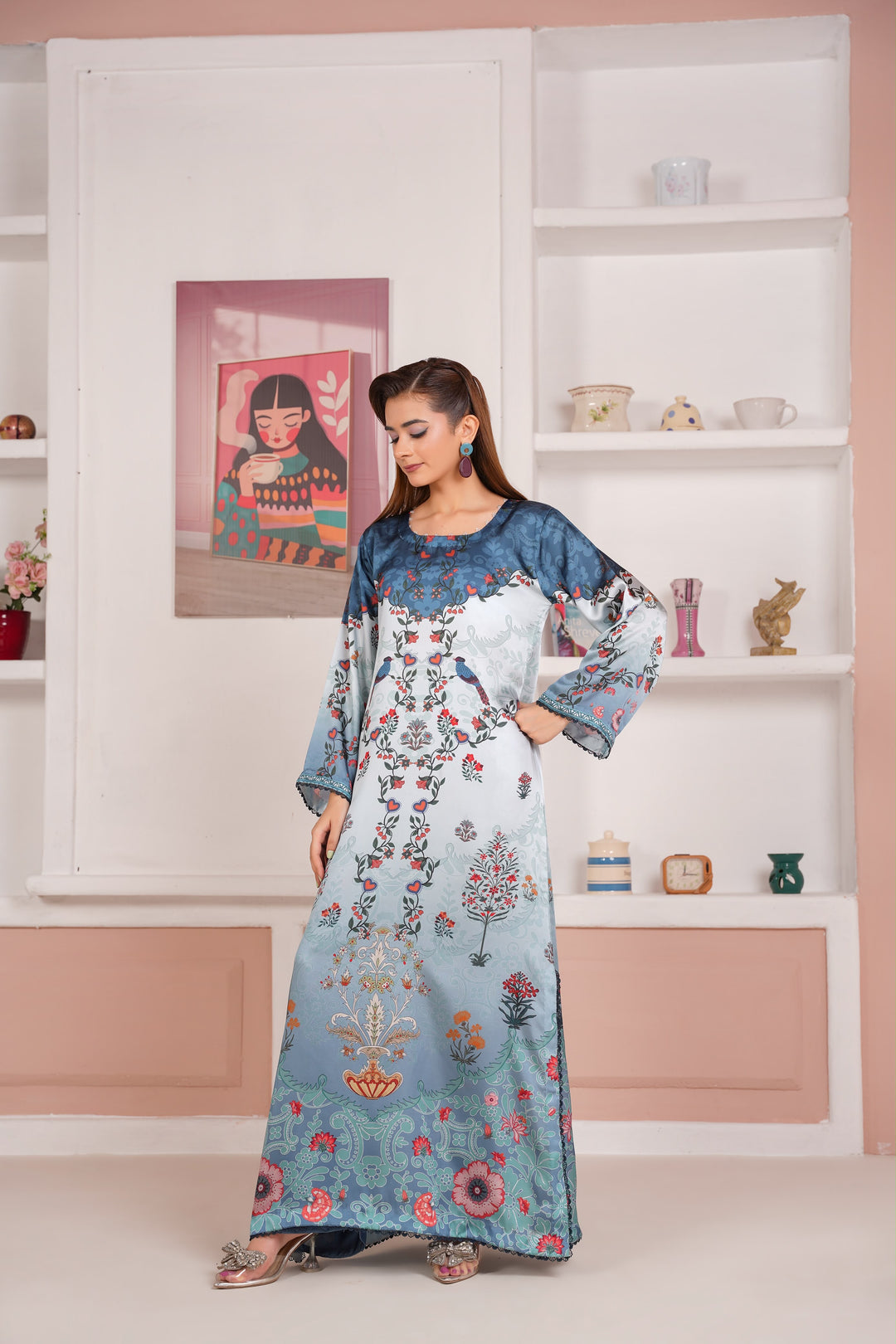 ZS02 - Elegant Silk 2-Piece co-ord Pakistani Suit