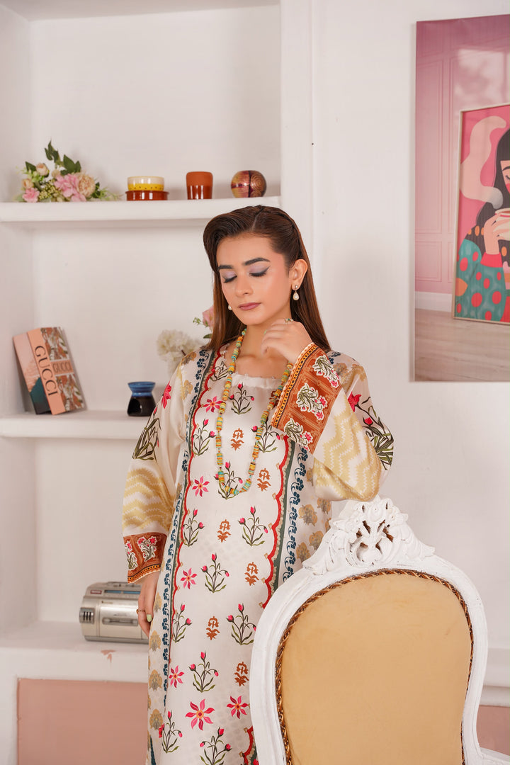 ZS01 - Elegant Silk 2-Piece co-ord Pakistani Suit