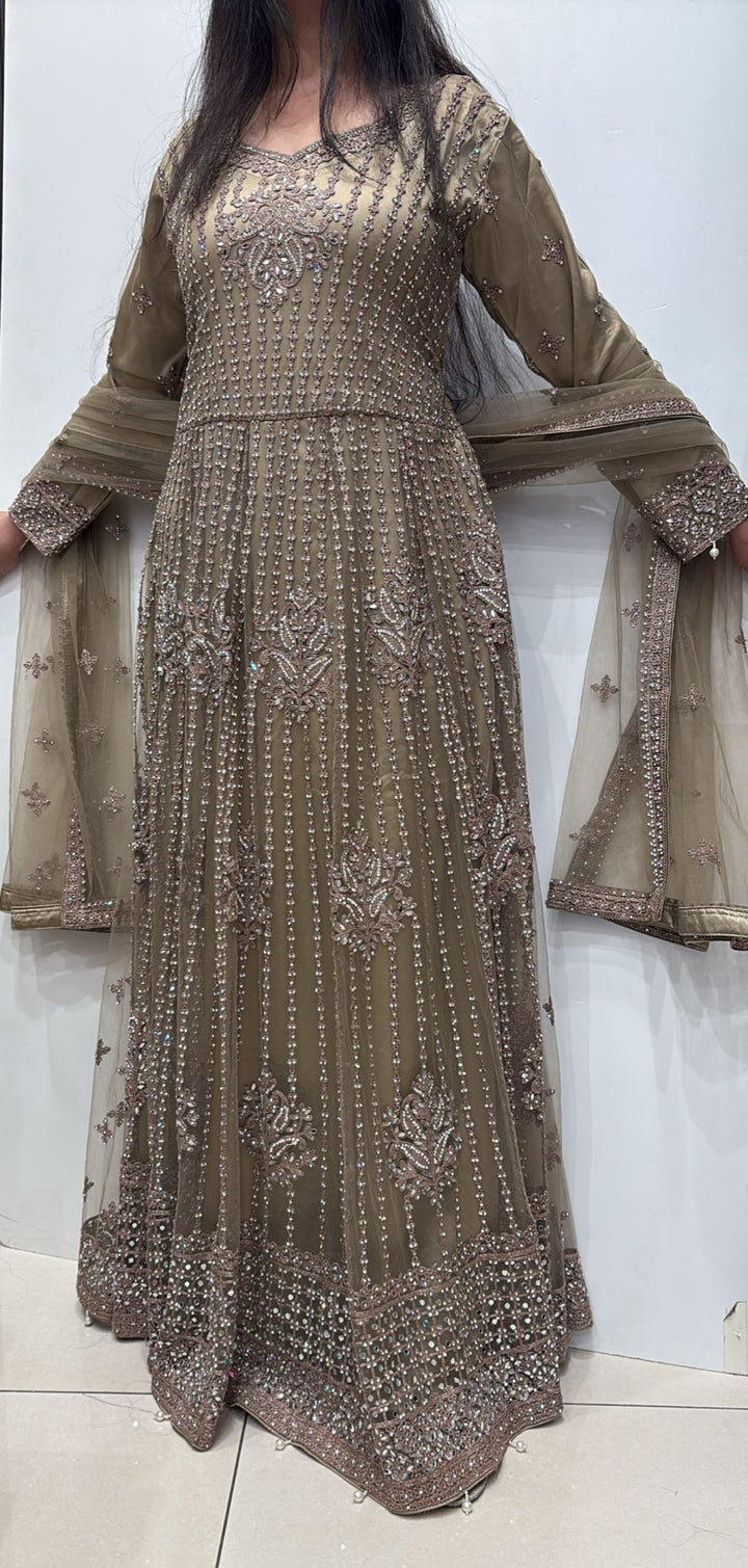 EMBROIDERED & EMBELLISHED NET DRESS NC925M