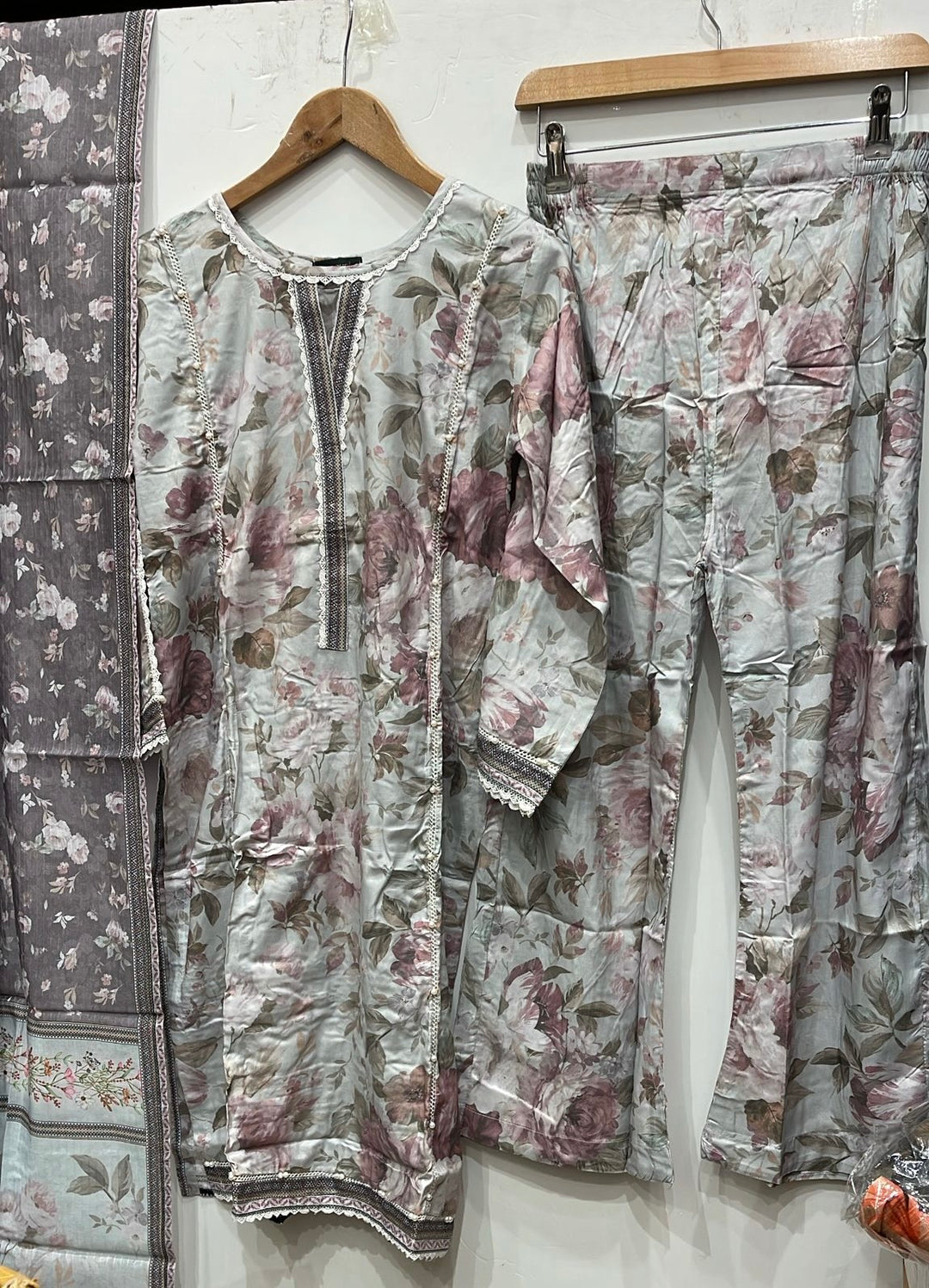 BL06- LINEN PRINT 3 PIECE SUIT