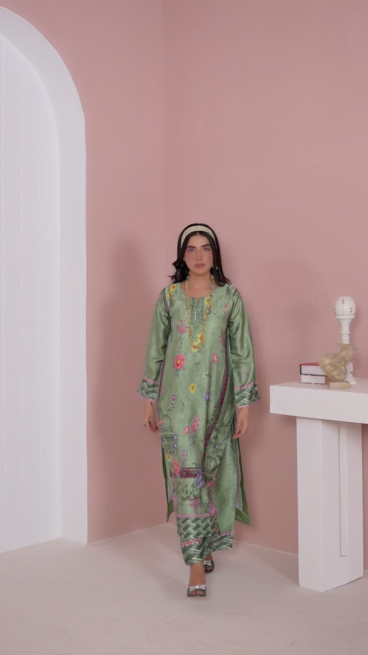 CS02 - Elegant Silk 2-Piece co-ord Pakistani Suit