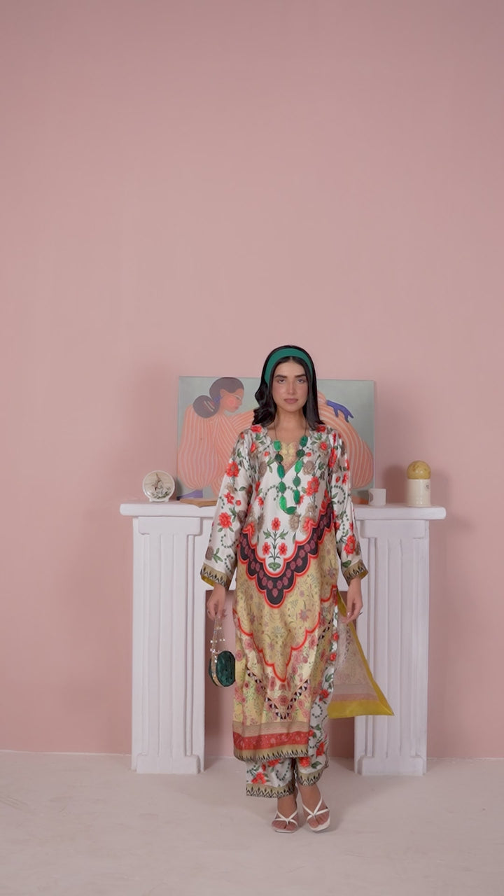 CS05 - Elegant Silk 2-Piece co-ord Pakistani Suit