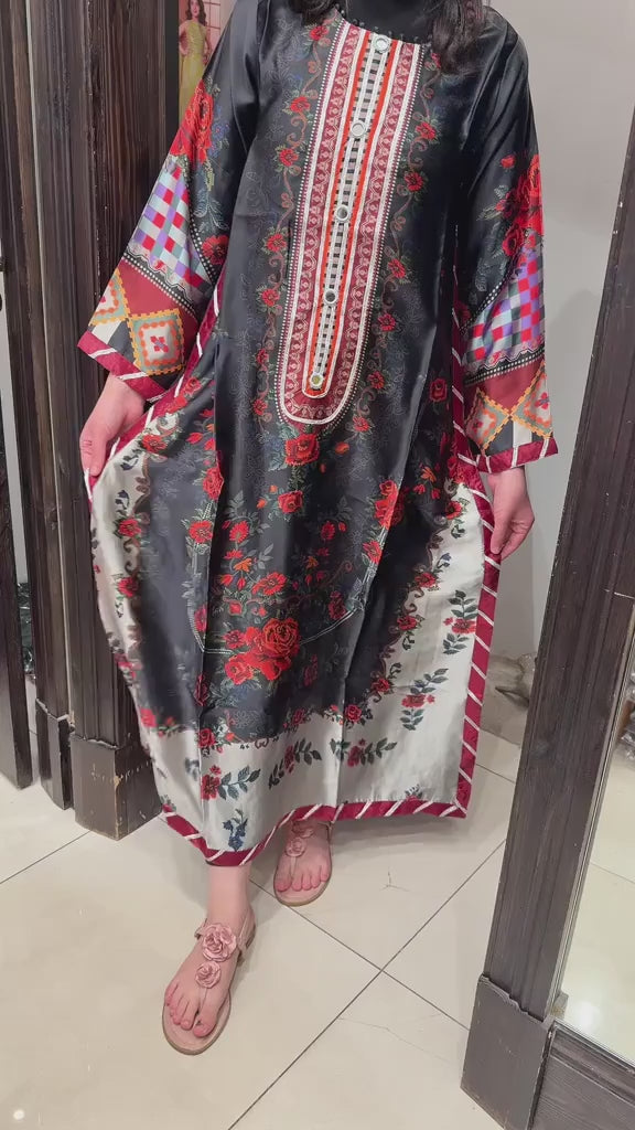 NS01 - Elegant Silk 2-Piece co-ord Pakistani Suit
