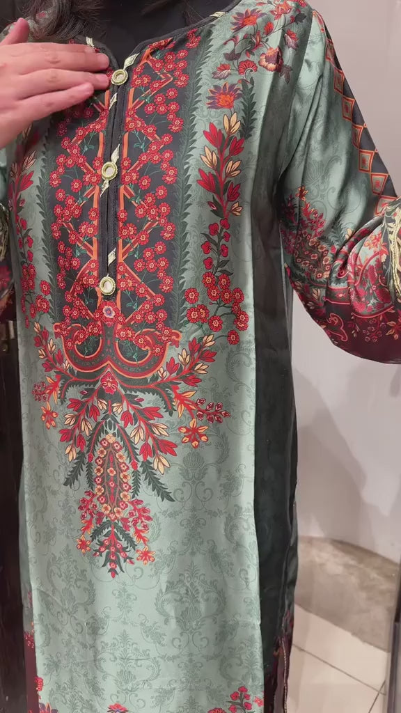 NS02 - Elegant Silk 2-Piece co-ord Pakistani Suit