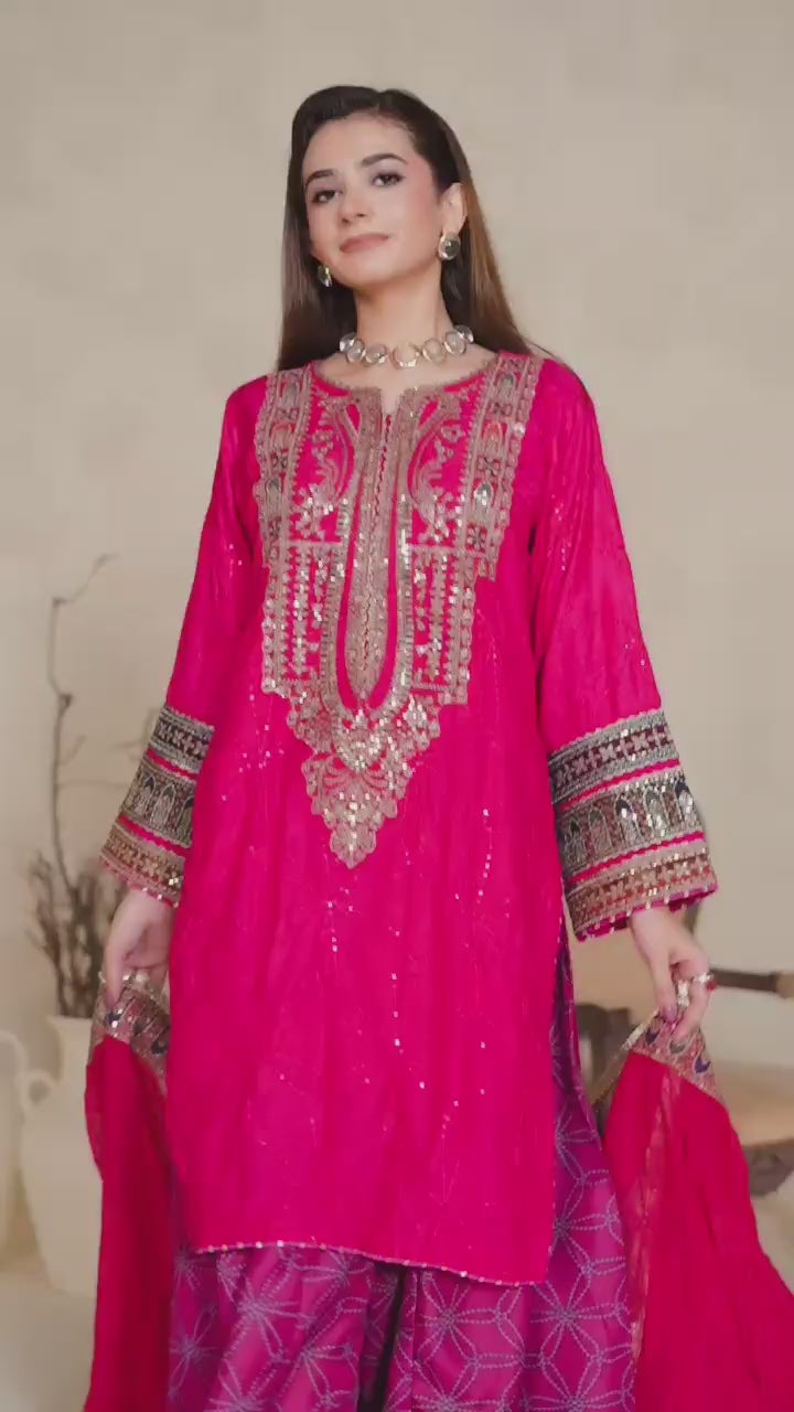 1121C - Pink Embroidered Pakistani Suit – Regal Festive Edit
