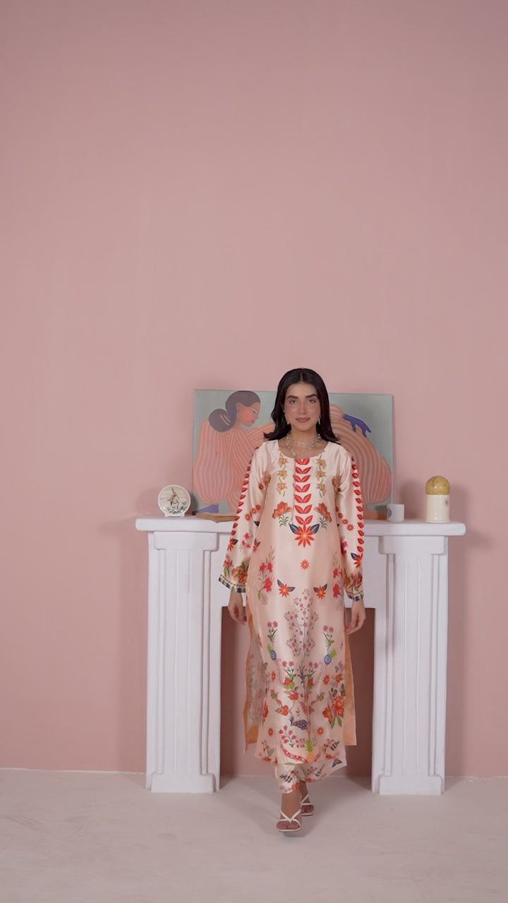 CS04 - Elegant Silk 2-Piece co-ord Pakistani Suit