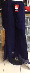 Purple pure chiffon Sharara trousers TS01
