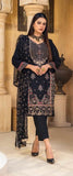 Black Embroidered cotton silk 3 piece suit 51A