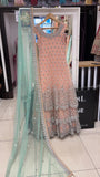 Heavy Embroidered & Embellished net long dress 029C