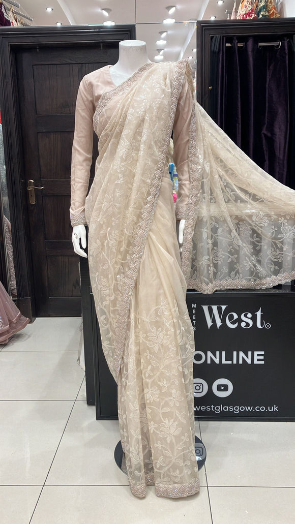 Embroidered & Embellished Saree and blouse SR14