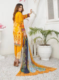 Embroidered & Embellished linen 3pc suit U-1317