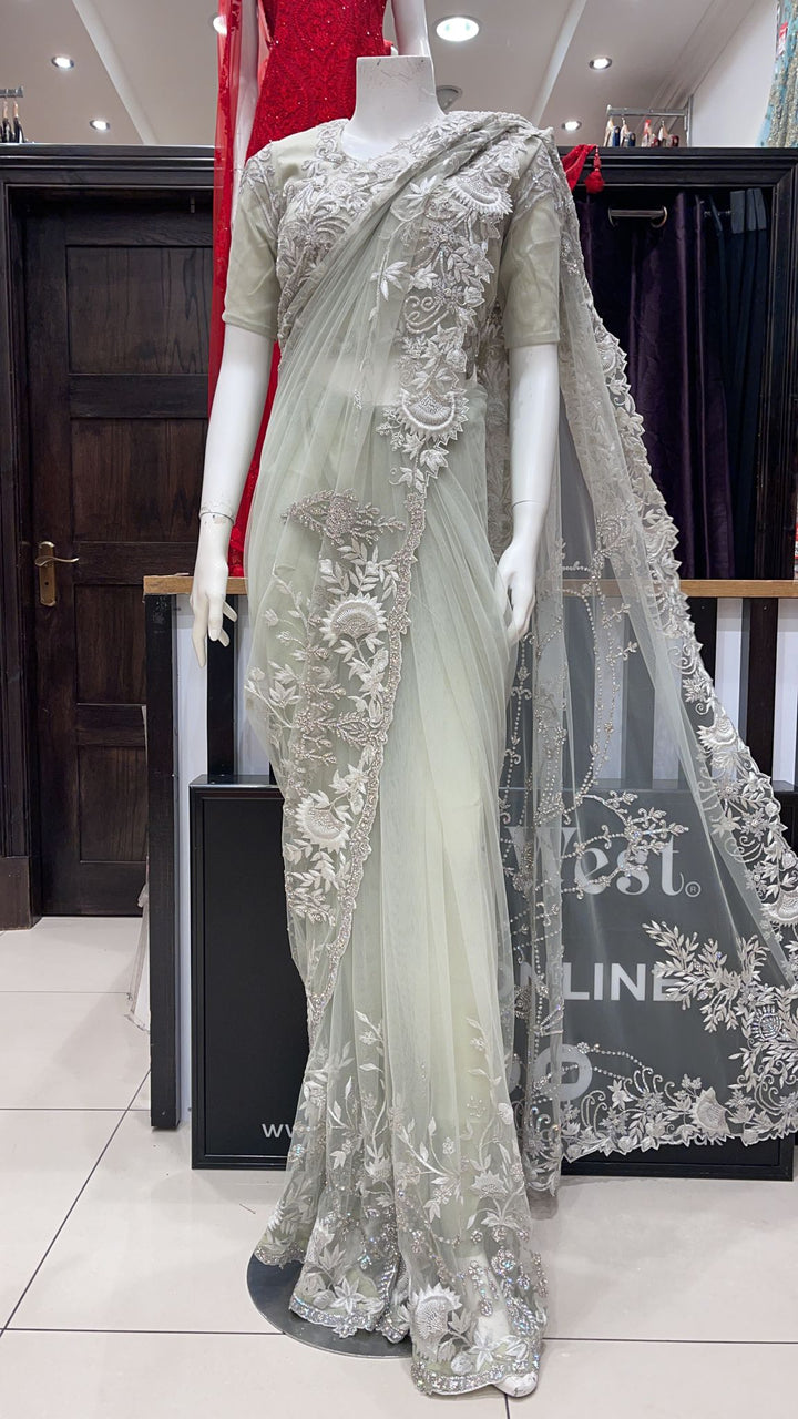 Embroidered & Embellished Saree & blouse SR02