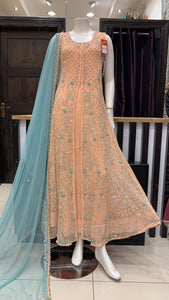 Heavy Embroidered & Embellished long dress 1455C