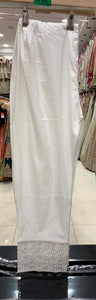 White Embroidered trousers TS207