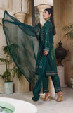 Green Embroidered Linen 3 piece suit 51B