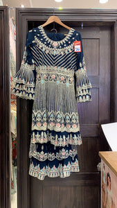Girls Embroidered & Embellished Gharara dress 1601b