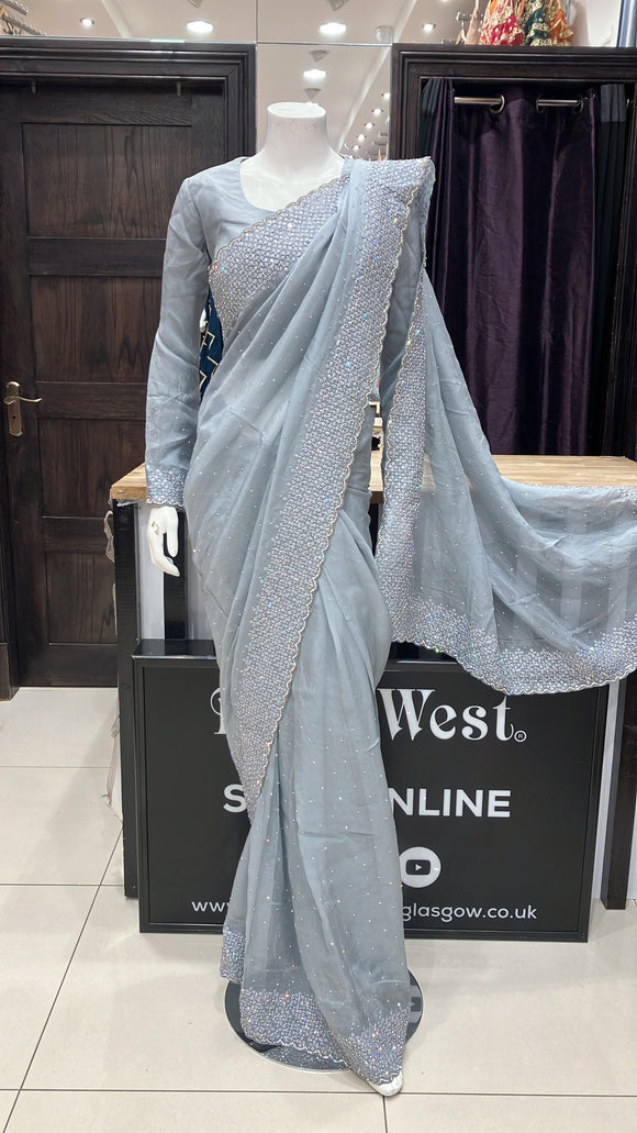 Embroidered & Embellished Saree and blouse SR17