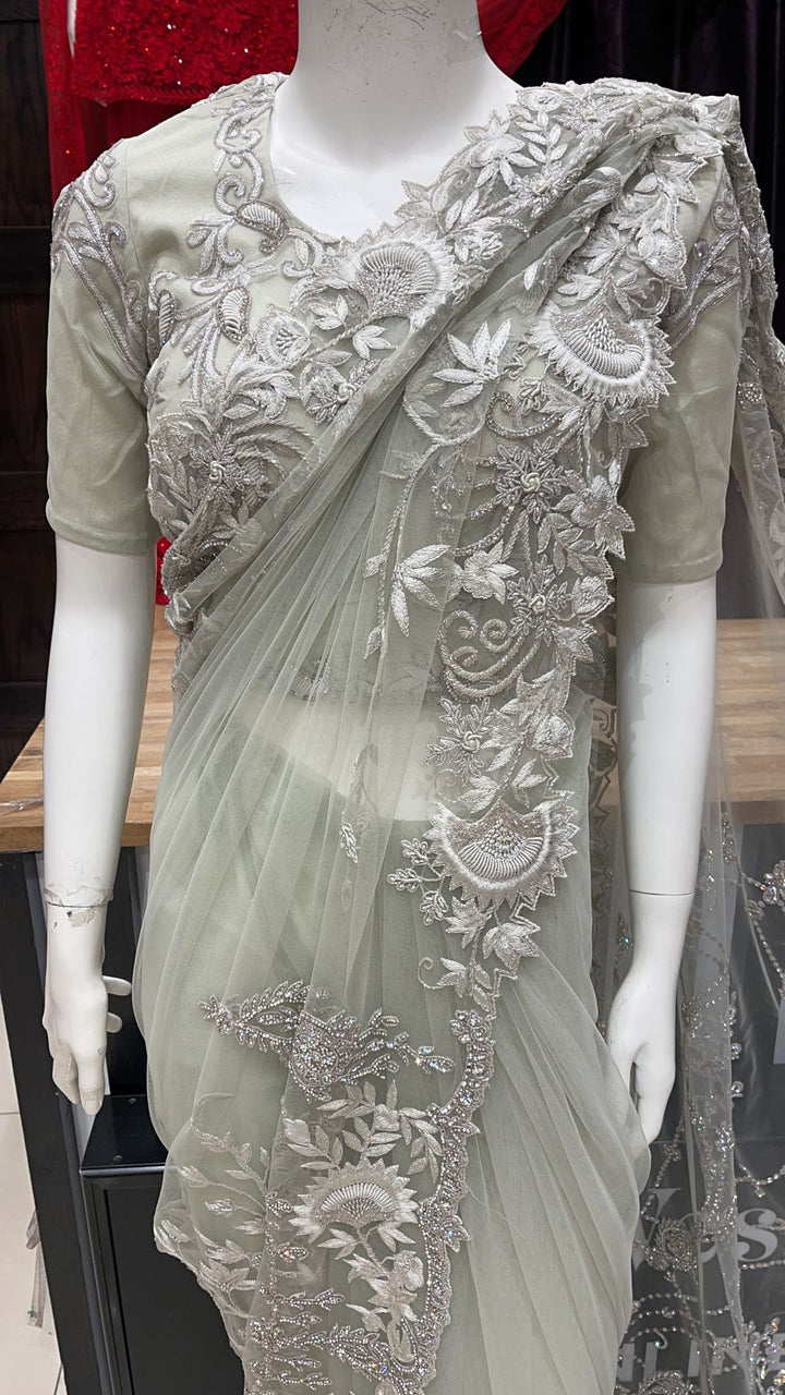 Embroidered & Embellished Saree & blouse SR02