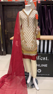 Casual Embroidered linen 3pc suit 90C