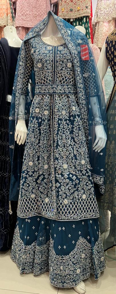 Heavy Embroidered & Embellished net Lenhga dress 1180B