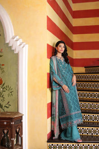 NOOR LUXURY CHIKAN KARI UNSTITCHED NLCL23-Sea Green-D2-B