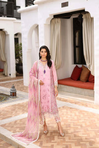 NOOR LUXURY CHIKAN KARI UNSTITCHED NLCL23-Pink-D9-B