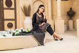 Black Embroidered cotton silk 3 piece suit 51A